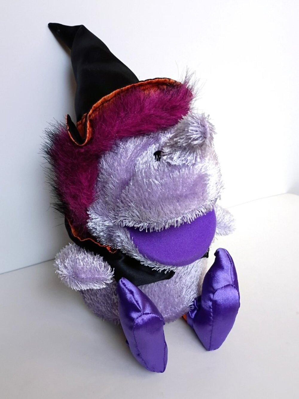 Vtg Fine Toy Korea Animated Sound Purple Witch Plush Halloween Puppet WORKS